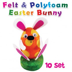Felt & Polyfoam Easter Bunny Pack of 10 Felt & Polyfoam Easter Bunny Pack of 10